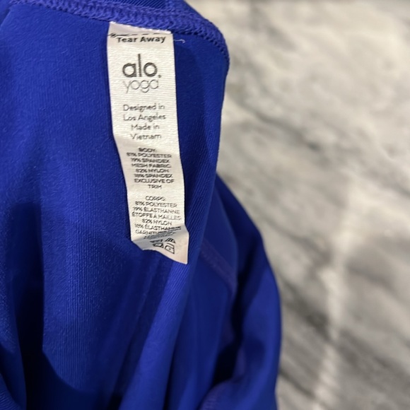 Alo Yoga large sapphire blue mesh leggings - Picture 4 of 6